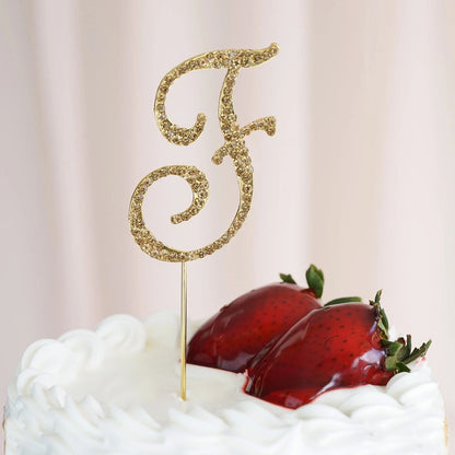 Home Collection Letter Crystal Rhinestone Cake Topper 4.5 Inch