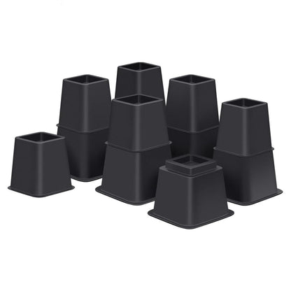 Home Collection 6Pcs Heavy Duty Adjustable Bed Risers 8"