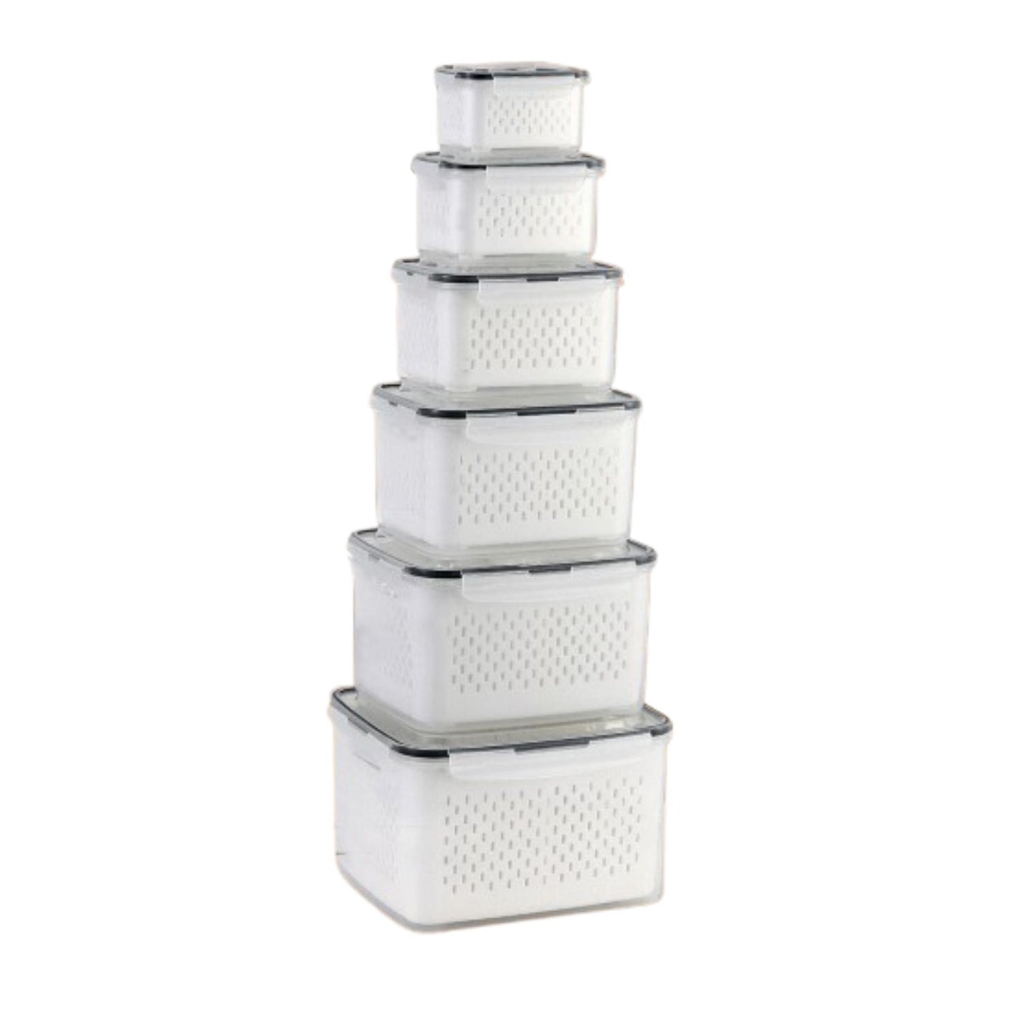 Home Collection Pack of 6 Kitchen Plastic Food Storage Containers