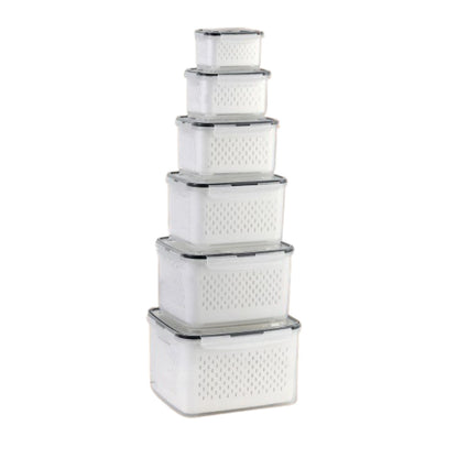 Home Collection Pack of 6 Kitchen Plastic Food Storage Containers