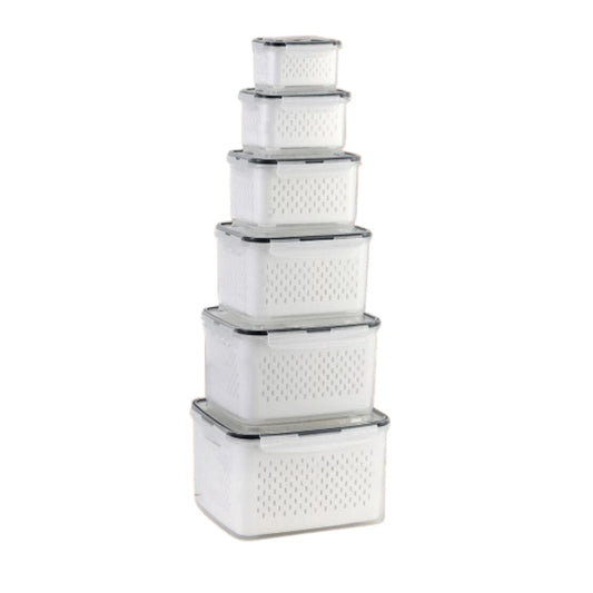 Home Collection Pack of 6 Kitchen Plastic Food Storage Containers