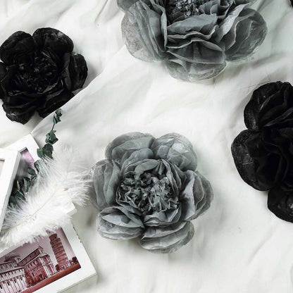 Home Collection Pack of 24 Peonies Paper Tissue Flowers Wall Backdrop