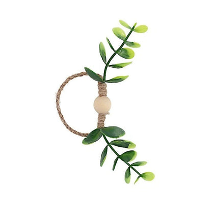Home Collection 8-Pack Natural Green Jute Napkin Rings