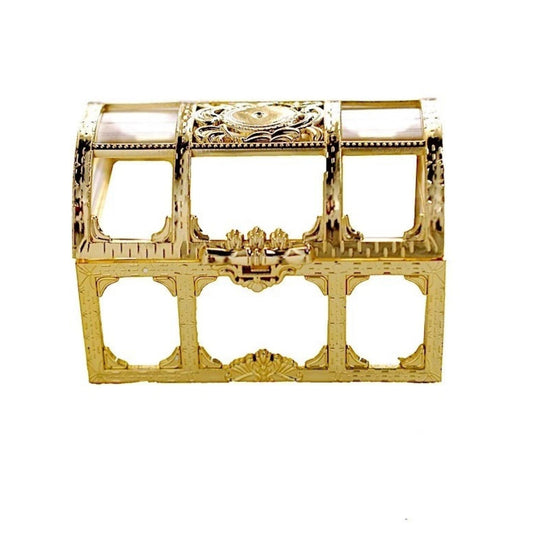 Home Collection 24-Pack 2.5" Mini Treasure Chest Favor Boxes Clear and Gold