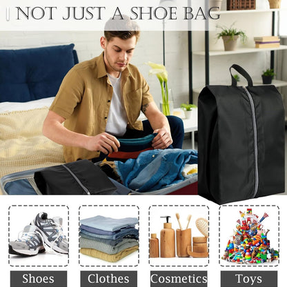 Home Collection Portable Waterproof Travel Shoe Bag with Zipper Storage Organizer