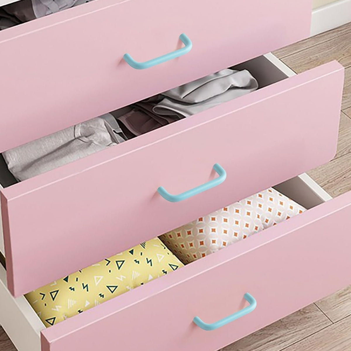 Home Collection Pack of 5 Cabinet Handles Modern Kids Drawer Pull 3-Inch