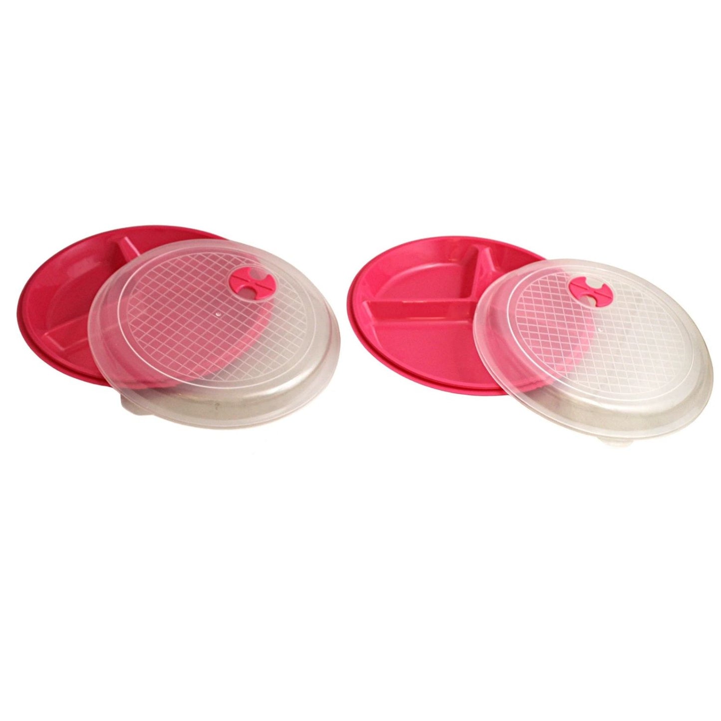 Home Collection 3-Pack Pink Divided Meal Prep Containers