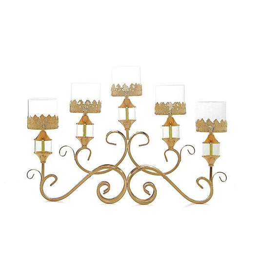 Home Collection Tall Candelabra Hurricane Candle Holder for 5 Candles 18"