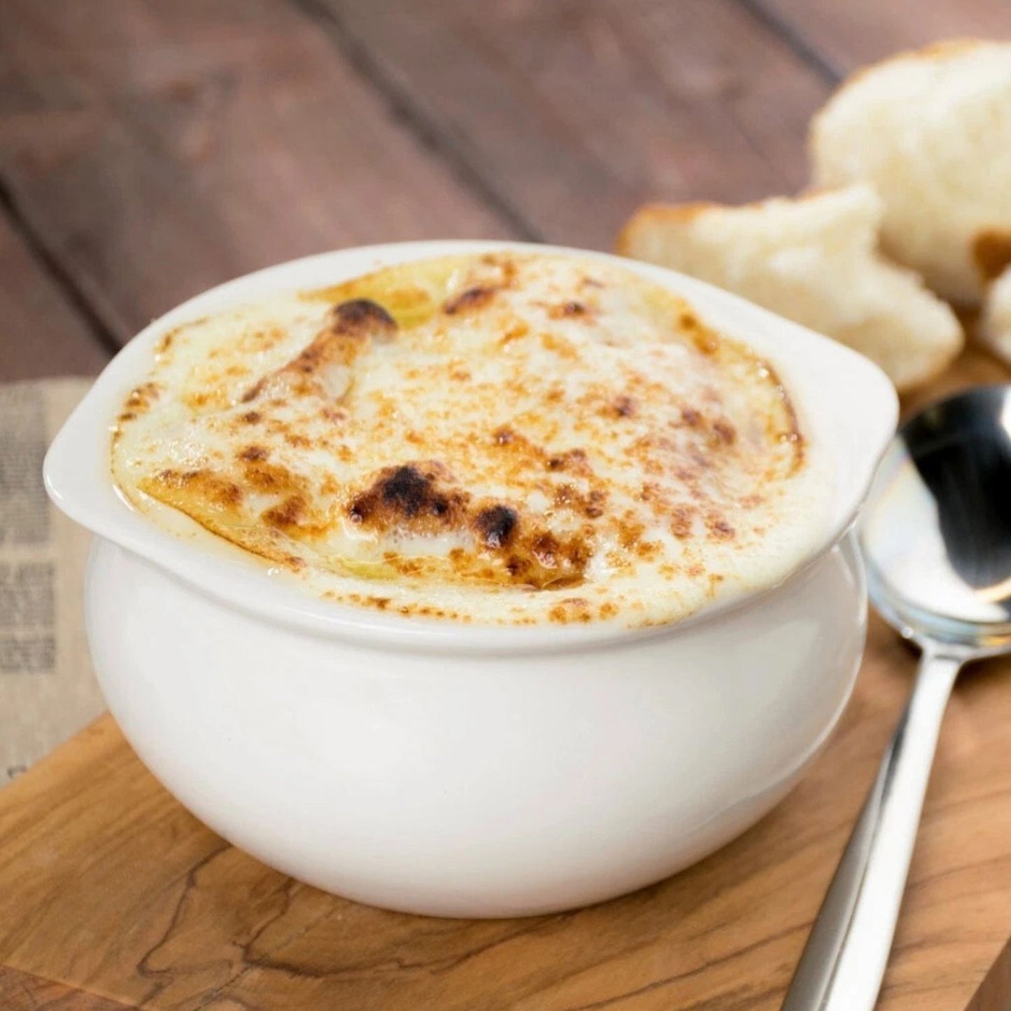 Home Collection Set of 4 French Onion Soup Crocks 12 oz White