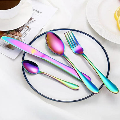 Home Collection Pack of 4 Stainless Steel Flatware Dinnerware Set