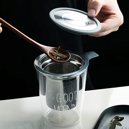 Home Collection Stainless Steel Tea Infuser with Silicone Lid Extra Fine Mesh Strainer