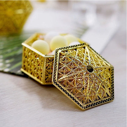 Home Collection Pack of 12 Mini Hexagon Treasure Boxes 3"