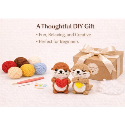 Home Collection Pack of 2 Otter Crochet Kit for Beginners