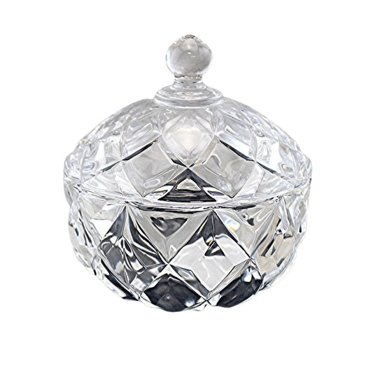 Home Collection Candy and Sugar Bowl with Lid Clear Kitchen Storage Container