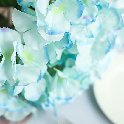 Home Collection  Pack of 25 Silk Hydrangea Flower Heads Artificial Floral Bouquet