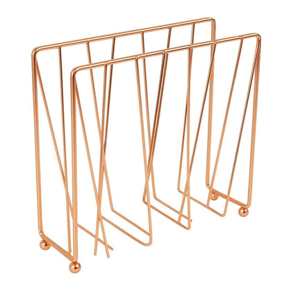Home Collection Rose Gold Metal Napkin Holder Self Standing
