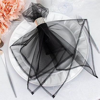 Home Collection Pack of 10 Organza Table Napkins 23x23 Inch