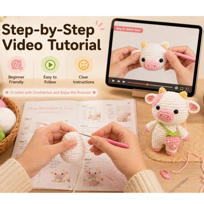 Home Collection Strawberry Pig Crochet Kit for Beginners