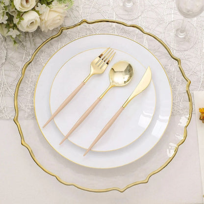 Home Collection Pack of 24 Plastic Cutlery Set Disposable Spoon Fork Knife