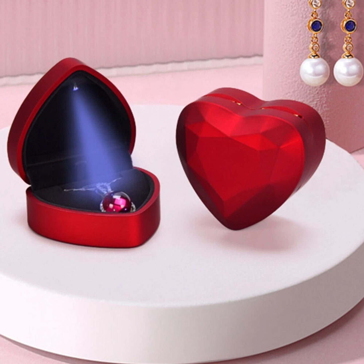 Home Collection Diamond Ring Box Jewelry Gift Organizer