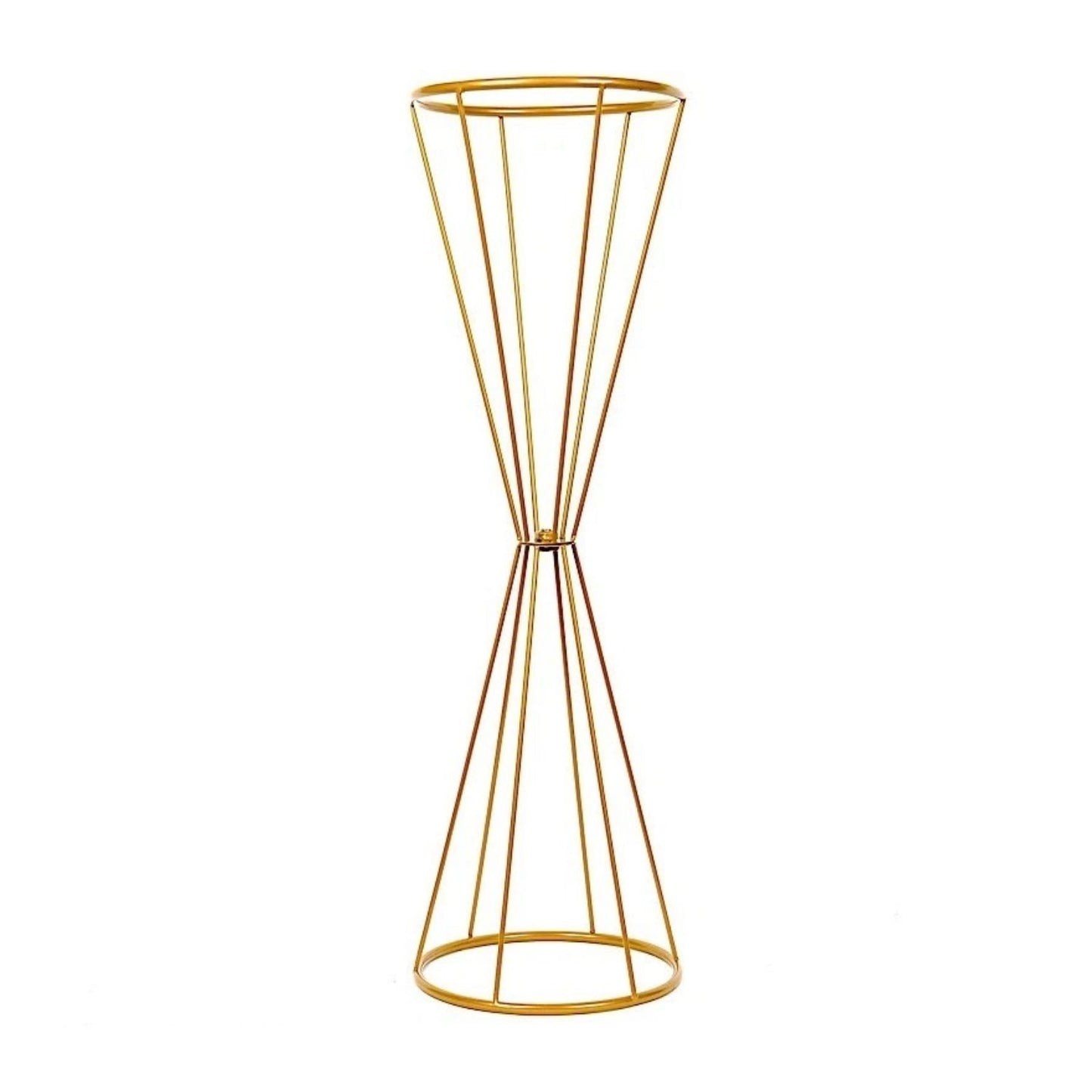 Home Collection Reversible Geometric Metal Flower Stand 27" Gold