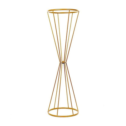 Home Collection Reversible Geometric Metal Flower Stand 27" Gold