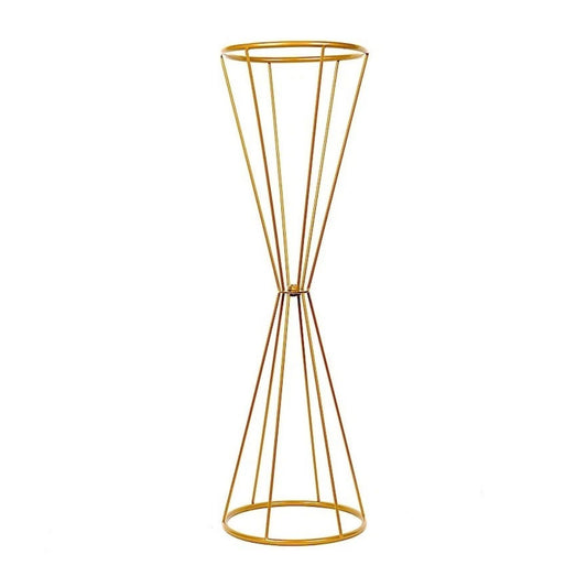 Home Collection Reversible Geometric Metal Flower Stand 27" Gold