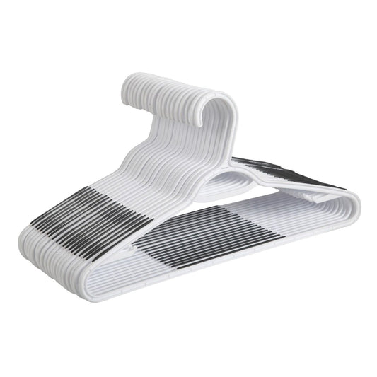 Home Collection 50 Pack Plastic Clothes Hangers with Non-Slip Pads