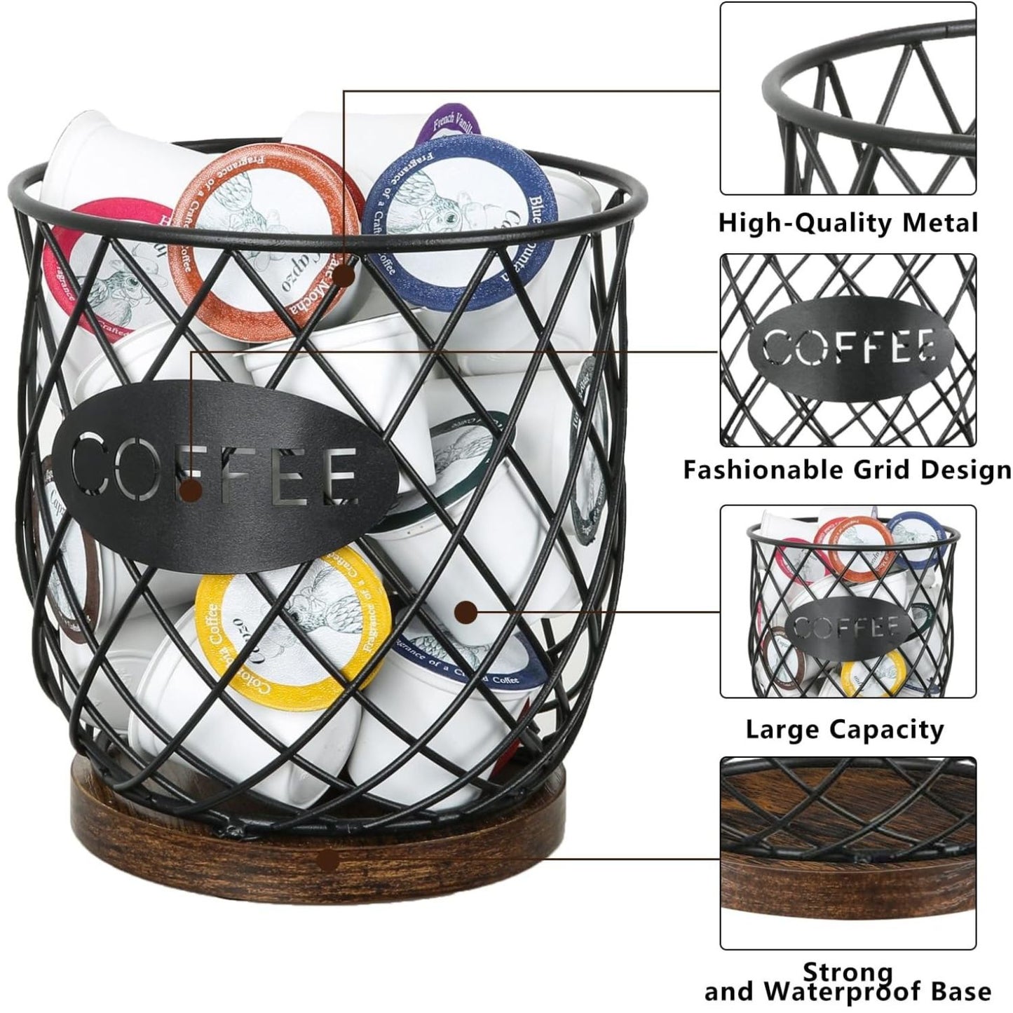 Home Collection 35Count K Cup Coffee Pod Holder Organizer