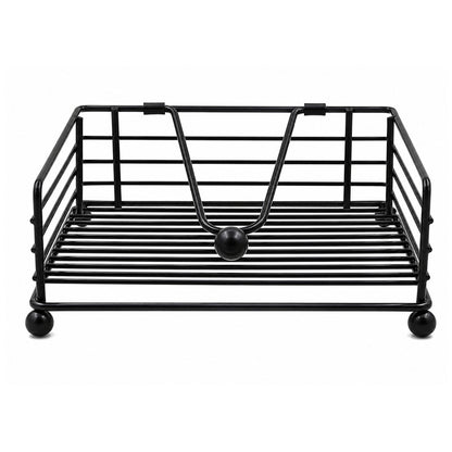 Home Collection Rustic Iron Napkin Holder for Table with Weighted Arm