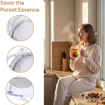 Home Collection Stainless Steel Tea Infuser for Loose Leaf Tea with Chain