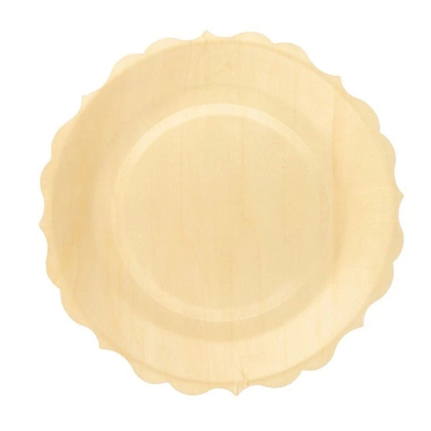 Home Collection 12-Pack 9" Natural Birch Wood Dinner Plates