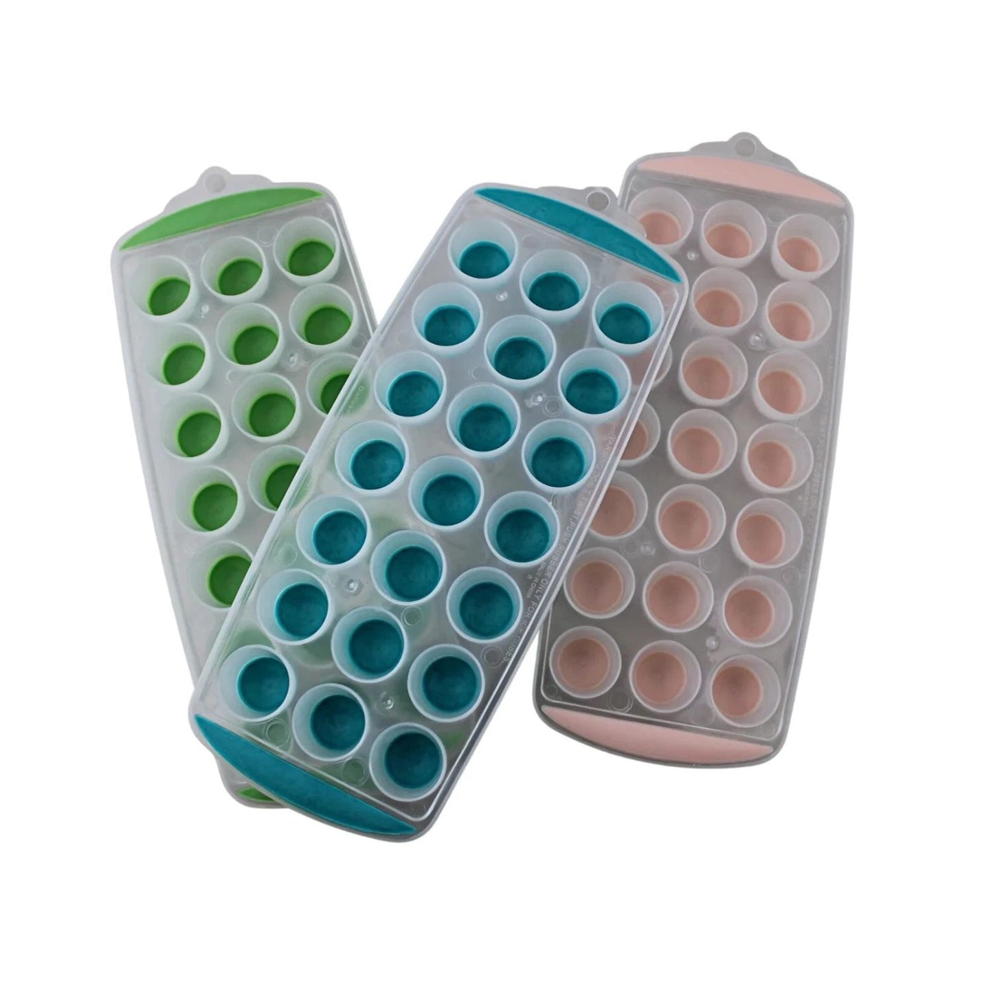 Home Collection 3-Pack Mini Round Silicone Ice Cube Trays