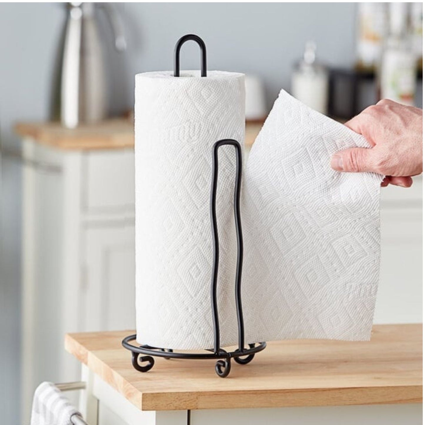 Home Collection Metal Paper Towel Holder Countertop Stand