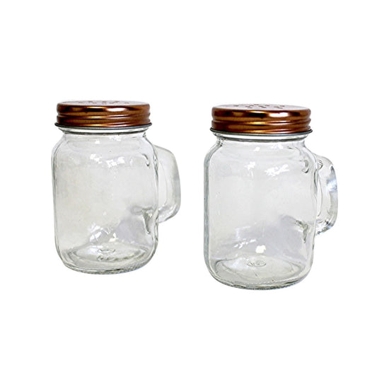 Home Collection Retro Mason Jar Salt and Pepper Shaker Set