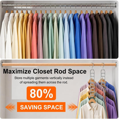 Home Collection Pack of 4 36-Hole Space Saving Closet Hangers