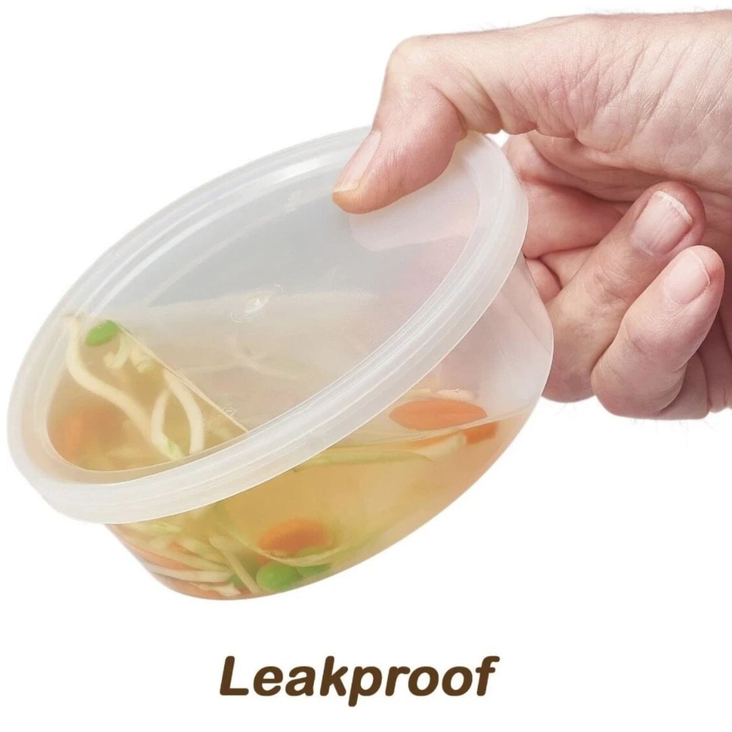 Home Collection Plastic Food Storage Containers with Lids 8 oz
