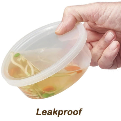 Home Collection Plastic Food Storage Containers with Lids 8 oz