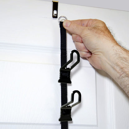 Home Collection 9-Hook Cap Rack Over-the-Door Hat Organize Black