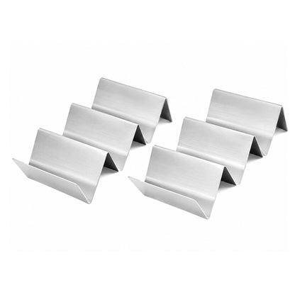 Home Collection Pack of 2 Stainless Steel Taco Holder Stand Truck Tray