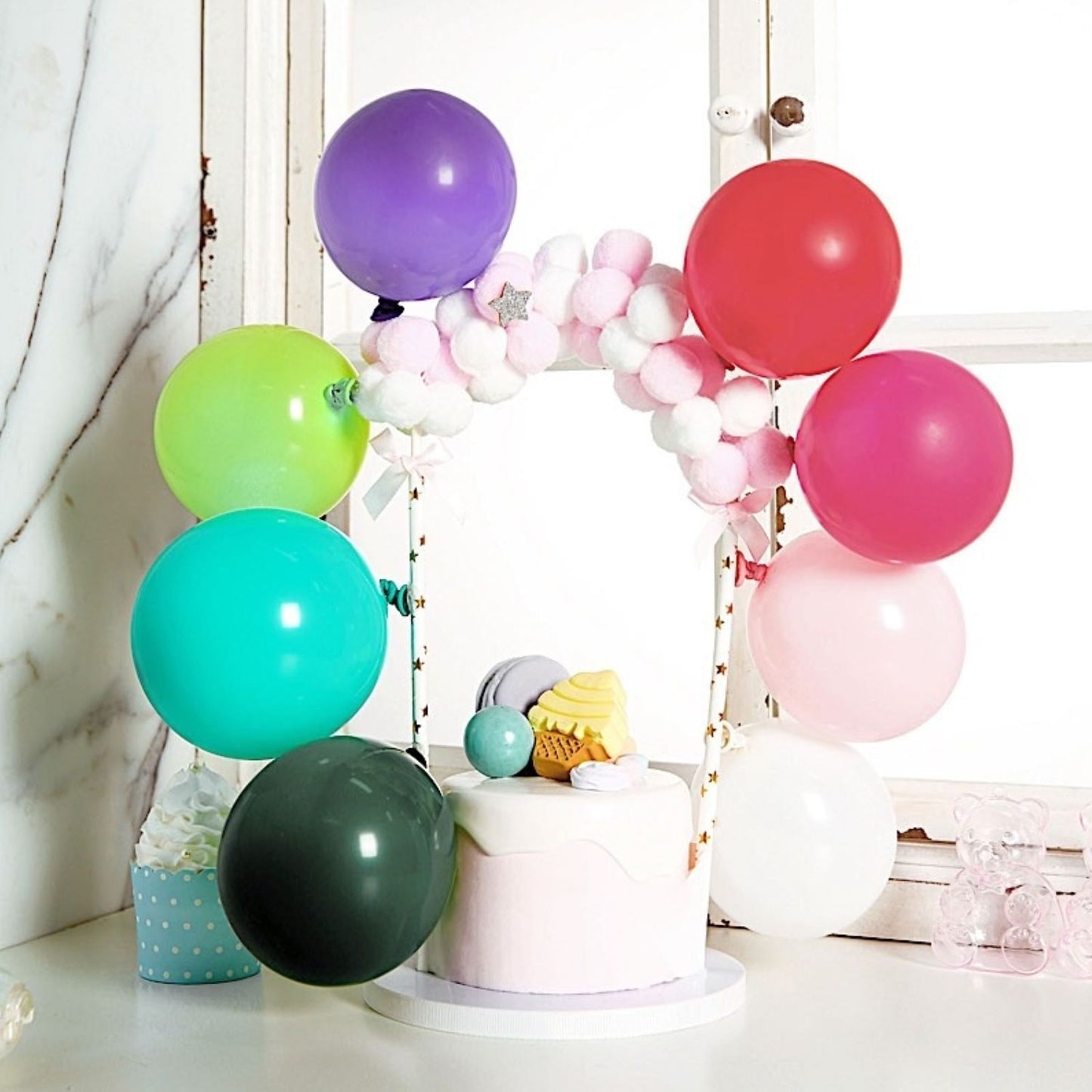 Home Collection Mini Balloon Garland Cake Topper Set