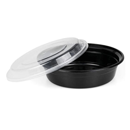 Home Collection 24 oz Plastic Round Meal Prep Containers with Lids