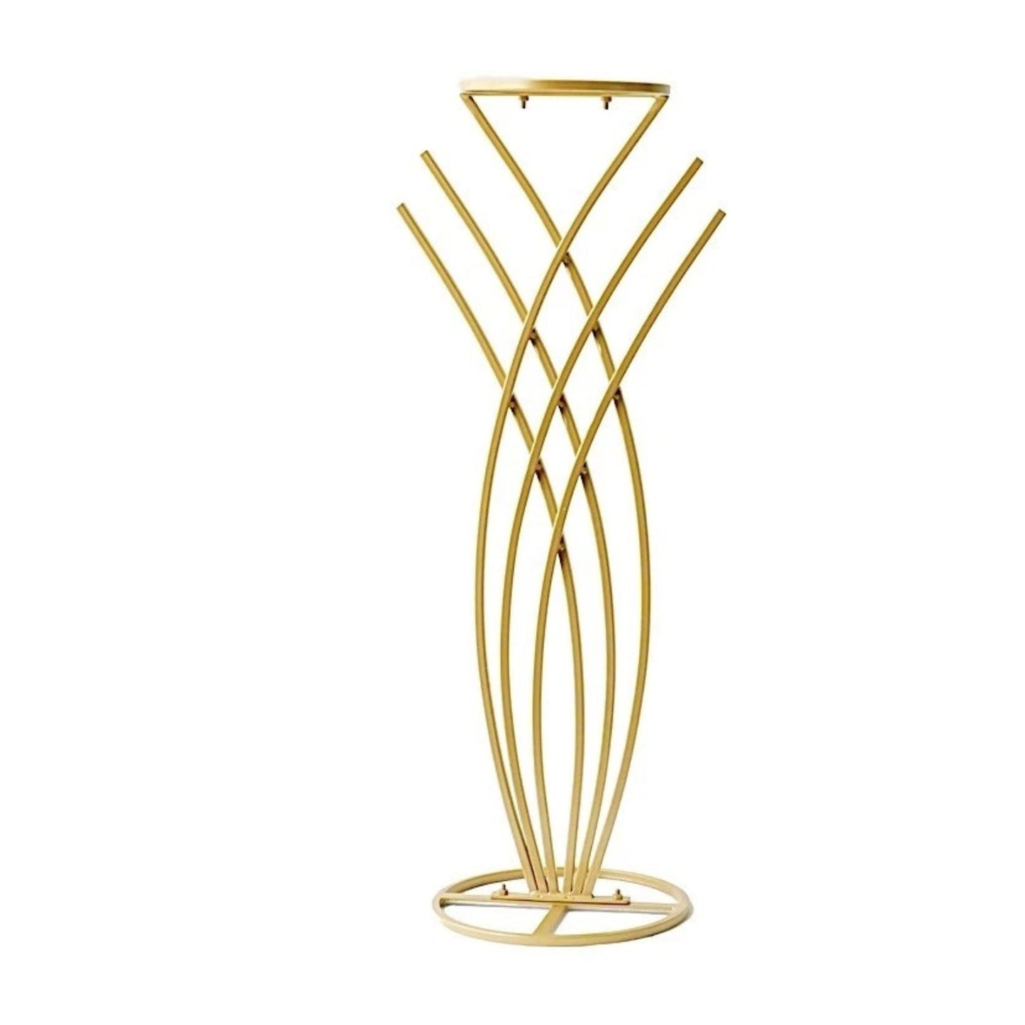 Home Collection  Metal Flower Display Stand Mermaid Tail Centerpiece 28-Inch Gold