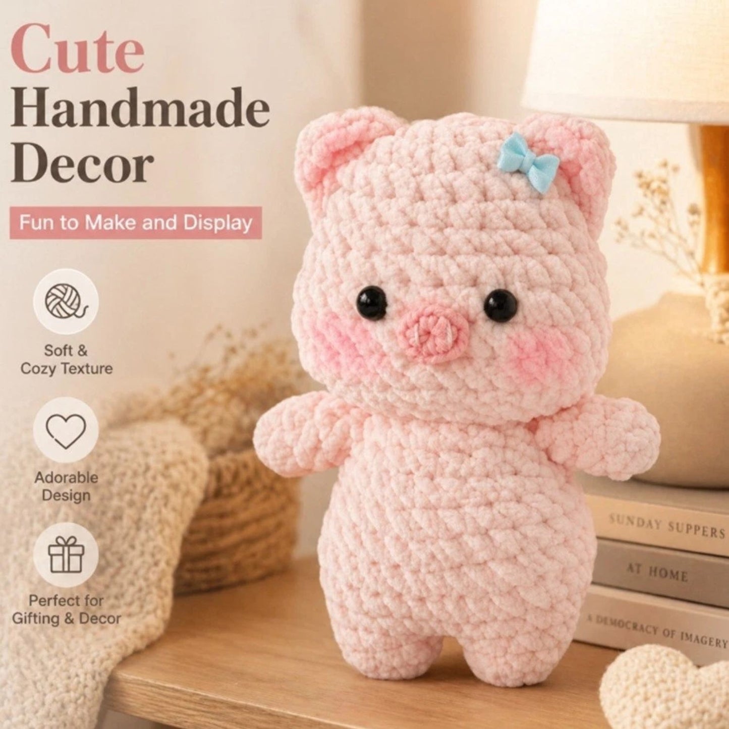 Create an Adorable Pink Pig Amigurumi with This Beginner Crochet Starter Kit