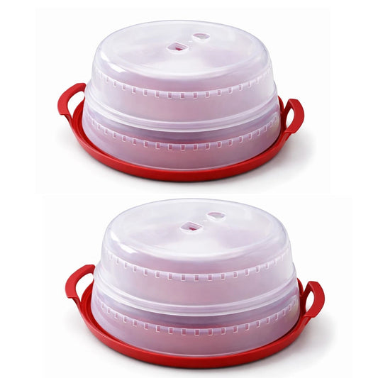 Home Collection Pack of 2 Microwave Splatter Cover Guard 10.5 Inch