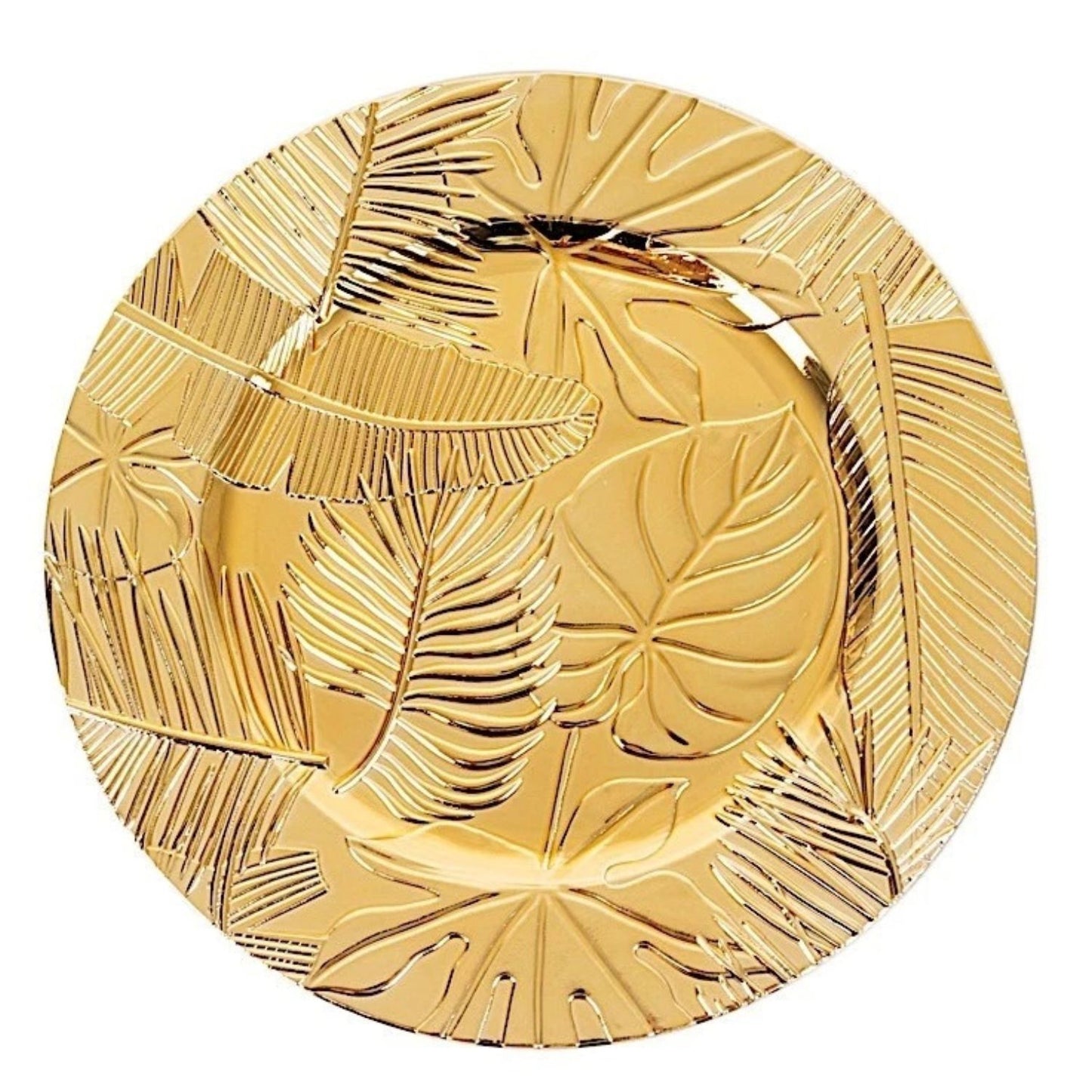 Home Collection Metallic Acrylic Round Charger Plates Gold 13 Inch