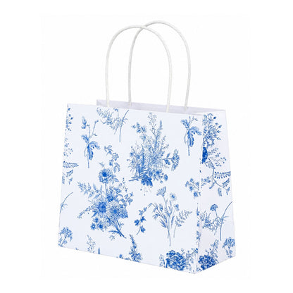 Home Collection Pack of 12 Toile Paper Gift Bags with Handles