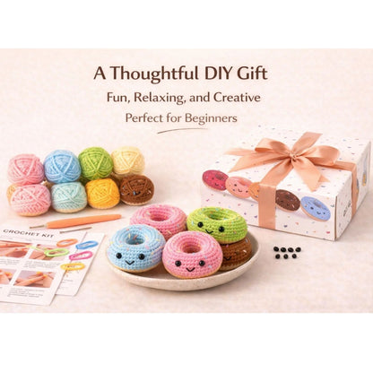 Home Collection Pack of 6 Donut Family Crochet Kit for Beginners
