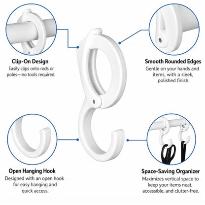Home Collection Pack of 10 Table Edge Clip Hooks Windproof Hanger Clamps