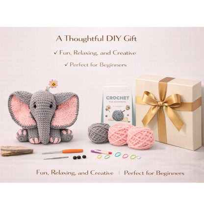 Home Collection Elephant Crochet Kit for Beginners